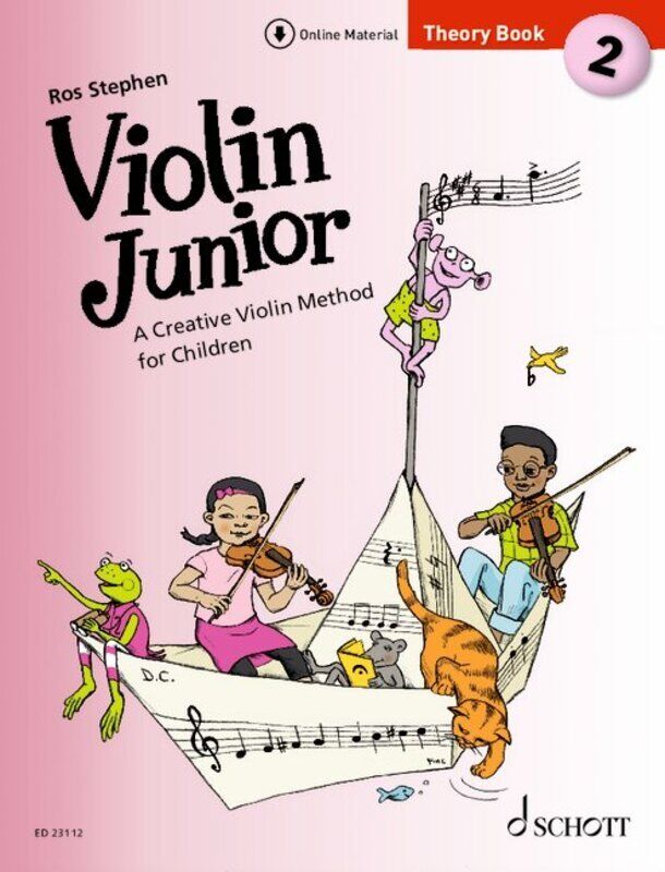 Violin Junior Theory Book 2 by Schott Music, 64 pages, for children 5+, includes fun games and creative exercises on music theory and aural training.