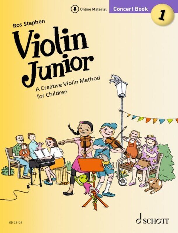 Violin Junior Concert Book 1 by Schott Music - 36 Pages, Violin Method for Children, Includes Repertoire and Audio Tracks