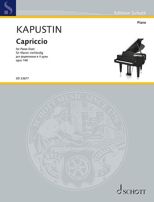 Kapustin - Capriccio Op. 146 for Piano Duet, 28 Pages, Published by Schott Music