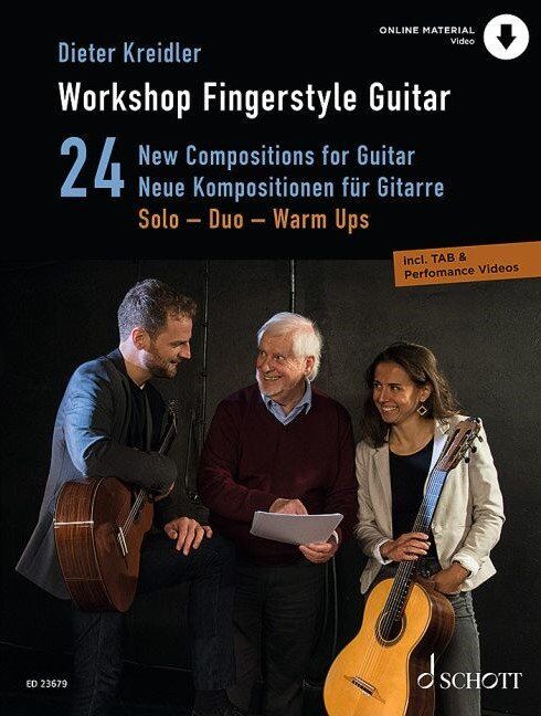 Kreidler Workshop Fingerstyle Guitar Tab BK/OLV - 80 Pages Standard Notation & TAB