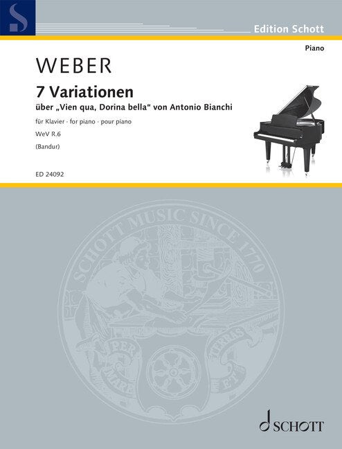 Weber - 7 Variations Op 7 For Piano (Schott Music)