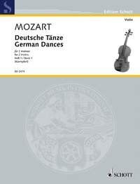 Mozart - German Dances Book 1 for 2 Violins, Violin Duet, 24 Pages, Schott Music