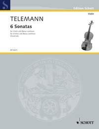 Telemann - 6 Sonatas for Violin and Basso Continuo, Edited by Schott Music, 80 Pages