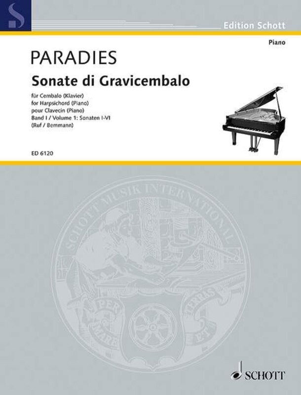 Paradisi - Sonatas For Harpsichord Vol 1 (Softcover Book)