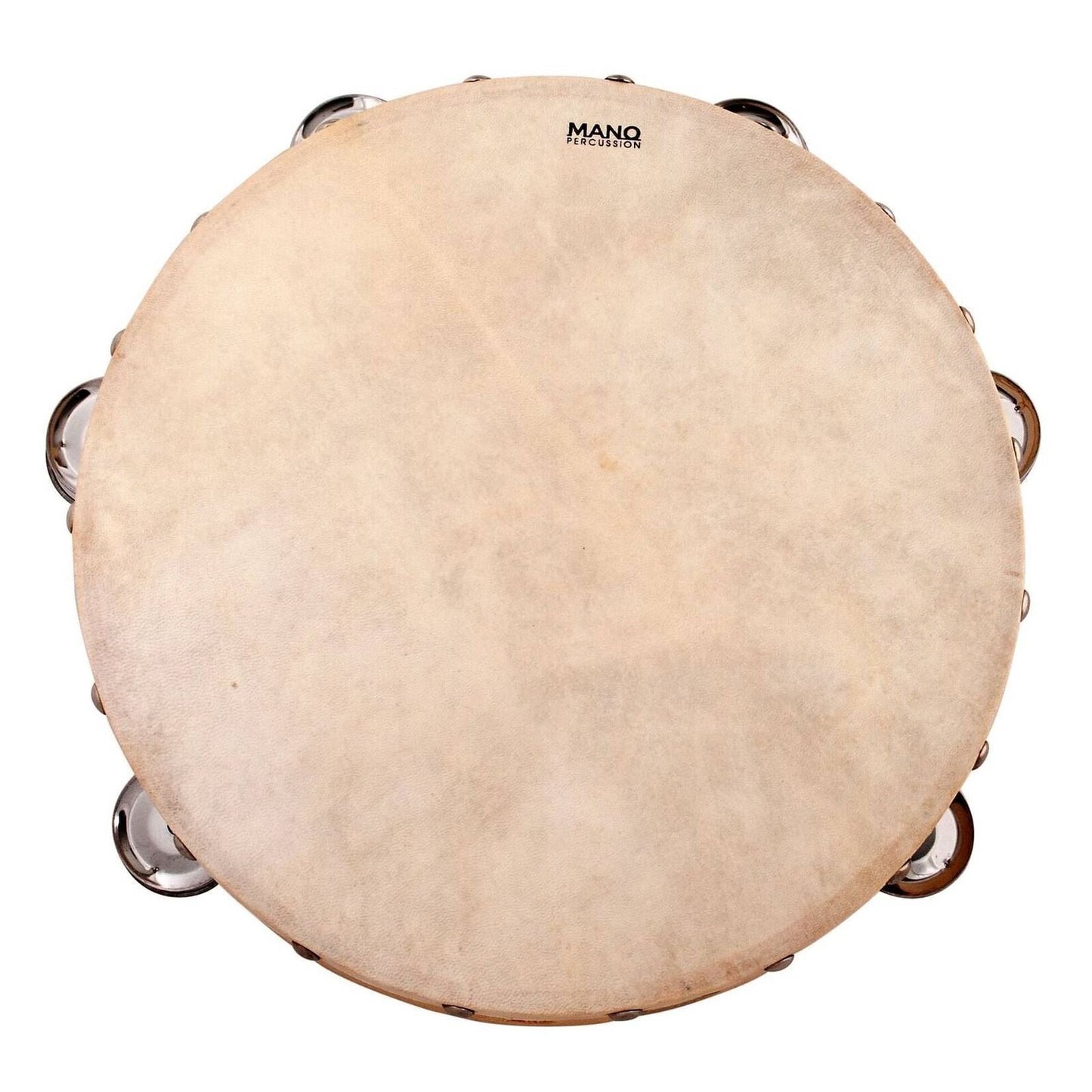 5 x MANO PERCUSSION 10 Inch Wood Tambourine Calf Skin Head, Educational