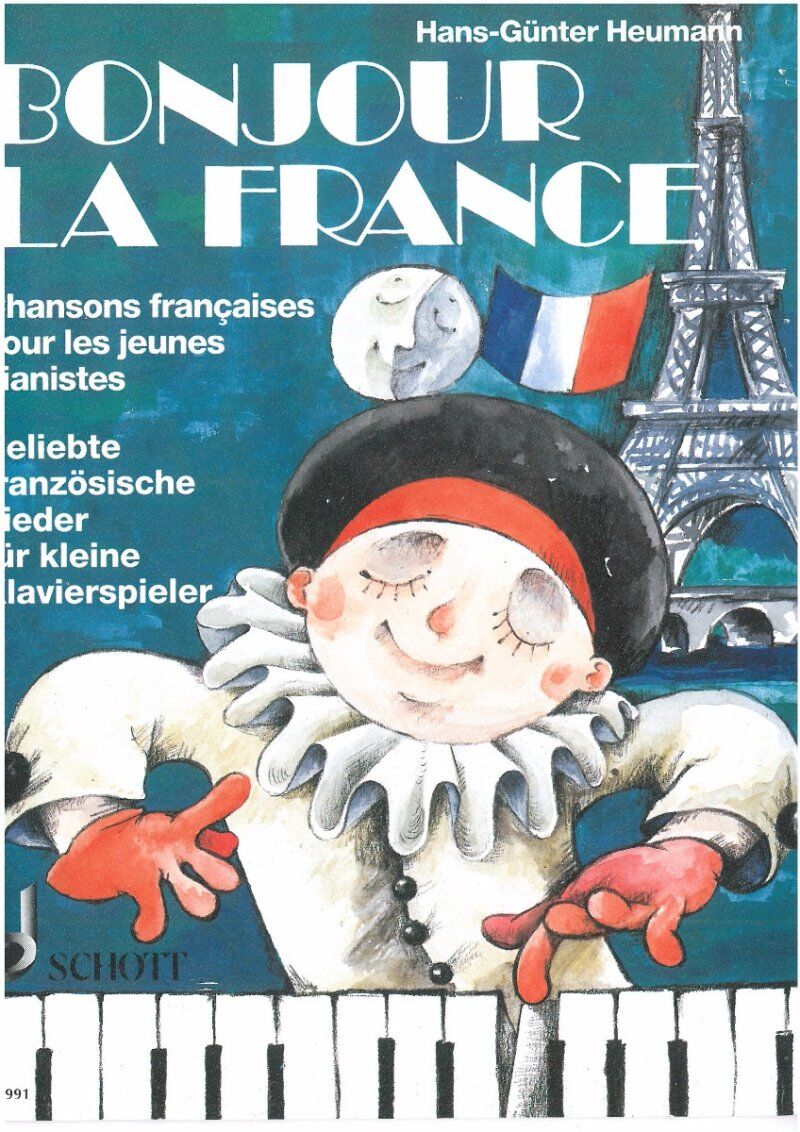 Heumann - Bonjour La France Famous French Songs for Piano, 24 Pages, Schott Music