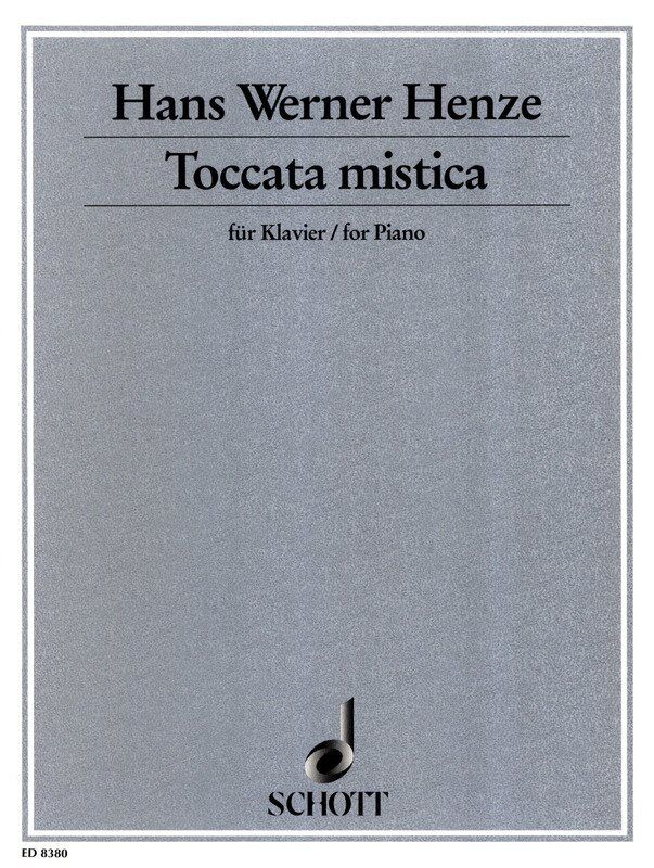 Henze - Toccata Mistica for Piano, 12 Pages, Schott Music