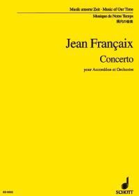 Francaix: Concerto for Accordion and Orchestra - Study Score, 51 Pages, Published by Schott Music