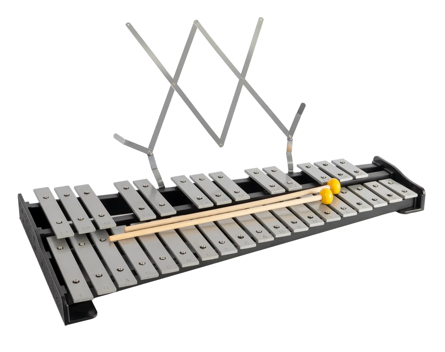 DXP 32-Note Chromatic Glockenspiel, F5 - C8 with Nylon Beaters and Rack — view 3
