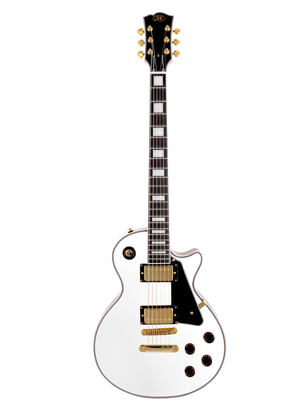 SX Deluxe LP Style Electric Guitar with Mahogany Body, Maple Top, Rosewood Fingerboard, Gold Hardware, and Free Online Lessons