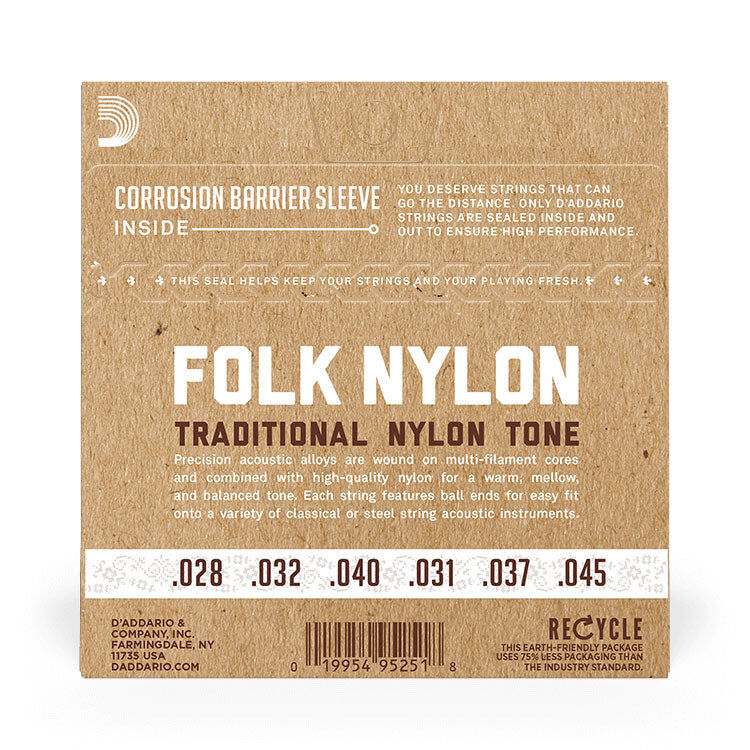 D'Addario EJ33 Normal Tension Ball End Classical Guitar Strings 80/20 Bronze Nylon 6-String Set — view 5