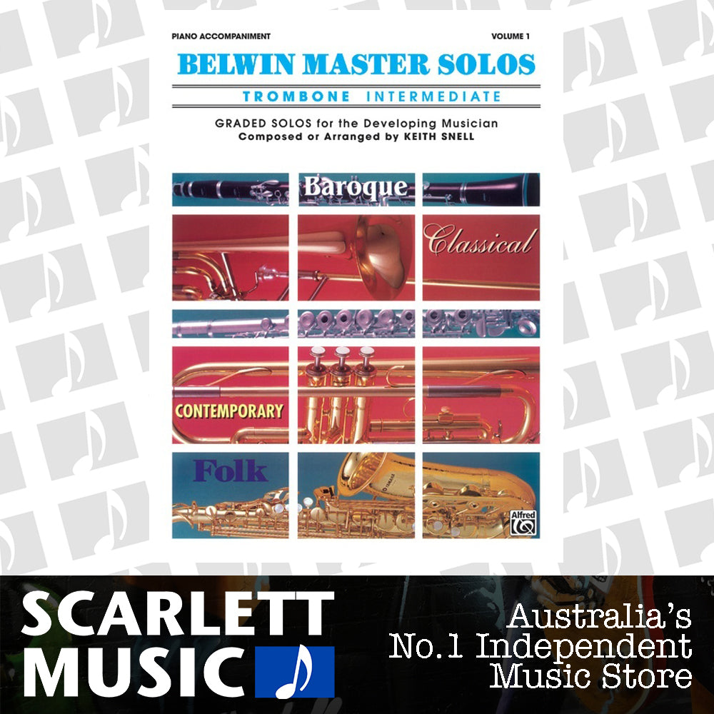Belwin Master Solos Intermediate Book 1 Trombone Piano Accompaniment — view 2