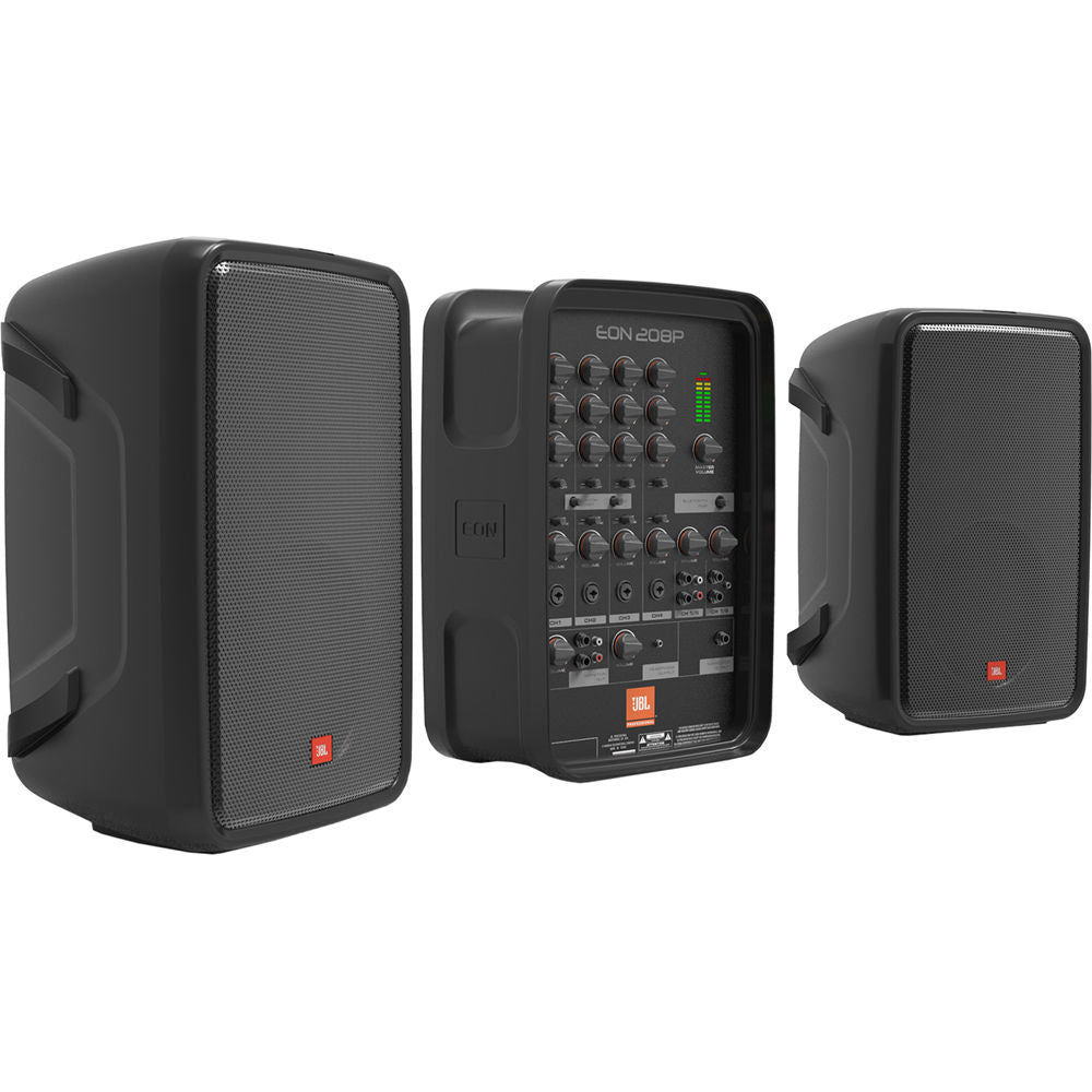 JBL Eon208P 8" 300W PA System 8 Channel Mixer and Bluetooth