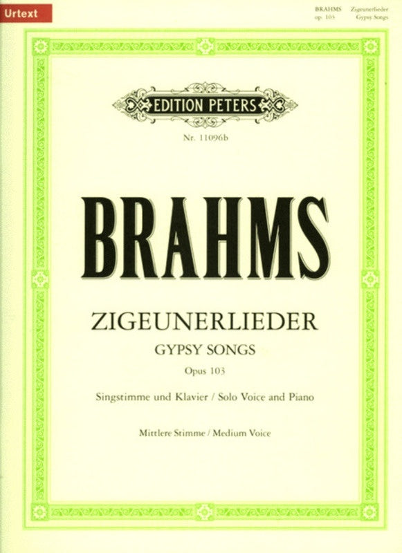 Zigeunerlieder Op 103 Medium (Softcover Book)