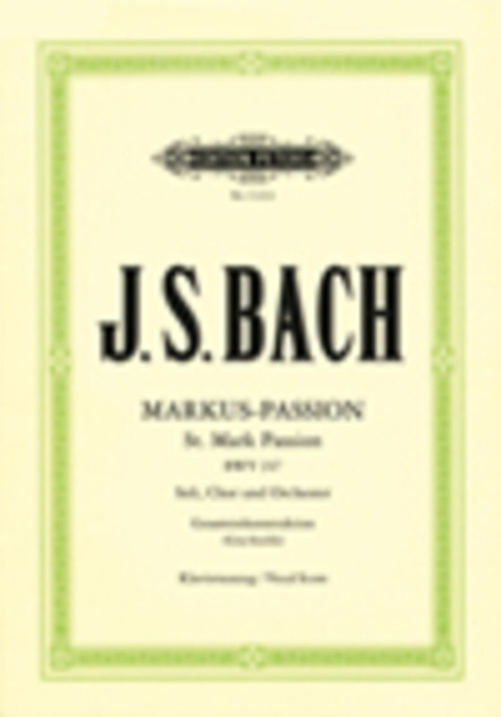 St Mark Passion Bwv 247 Ed Grychtolik Vs (Softcover Book)