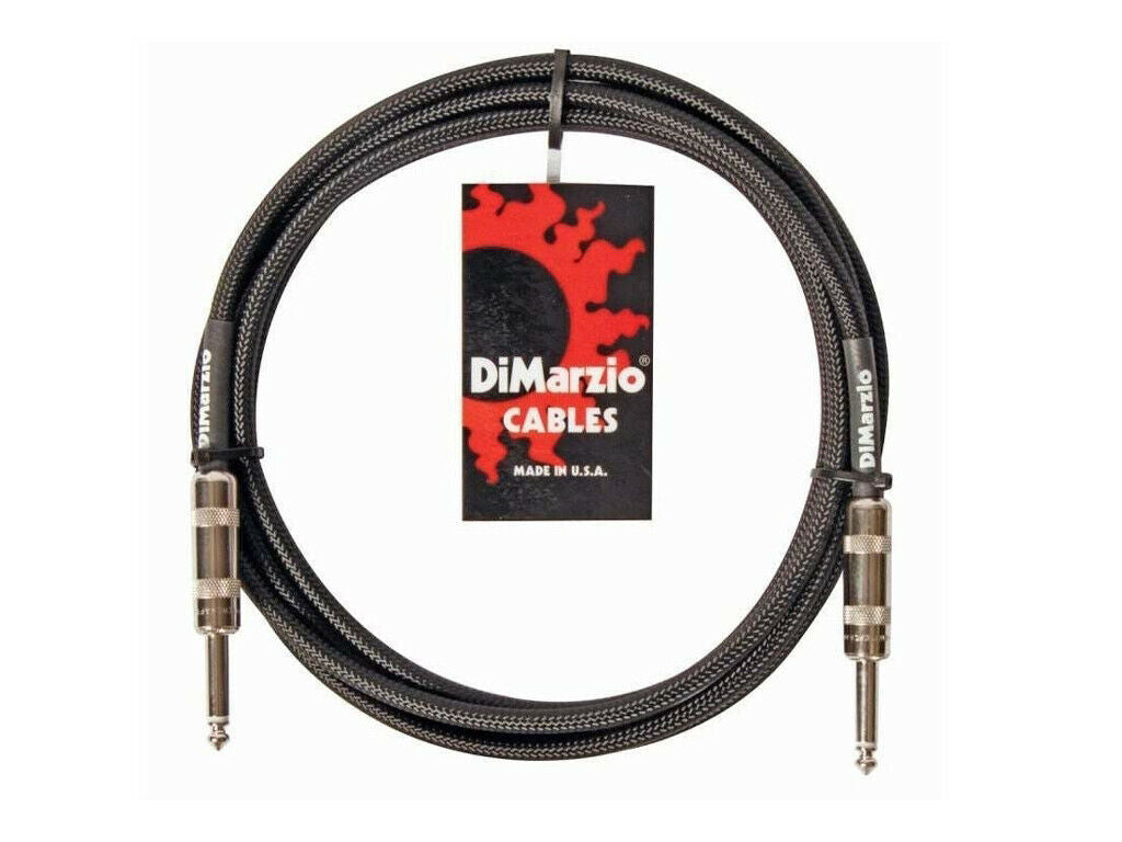 DiMarzio 18 Foot Guitar Cable Black American Made Nylon Braided