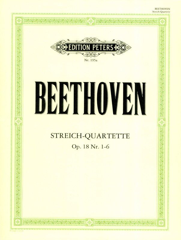 Beethoven: String Quartets Vol 1 Op 18 No 1-6, Edition Peters, String Quartet, 1 Page