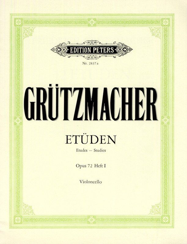 12 Studies for Beginners Op. 72 Bk 1 for Cello by Friedrich Grutzmacher
