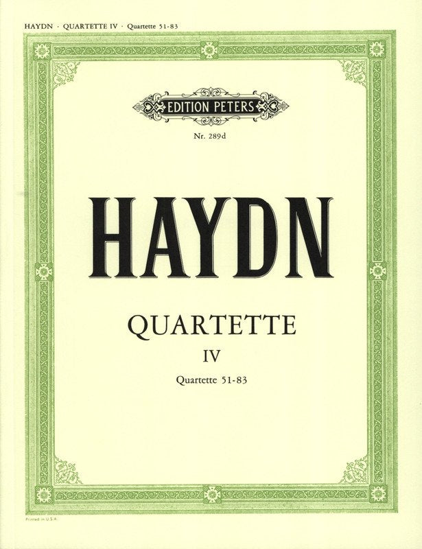 Haydn: String Quartets, Vol. 4 — Nos. 51–83, String Quartet (Edition Peters)