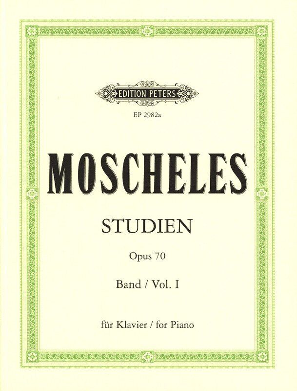 Moscheles Studies Op. 70 Vol. 1 for Solo Piano, Edited by Ruthardt, 12 Pieces, Edition Peters