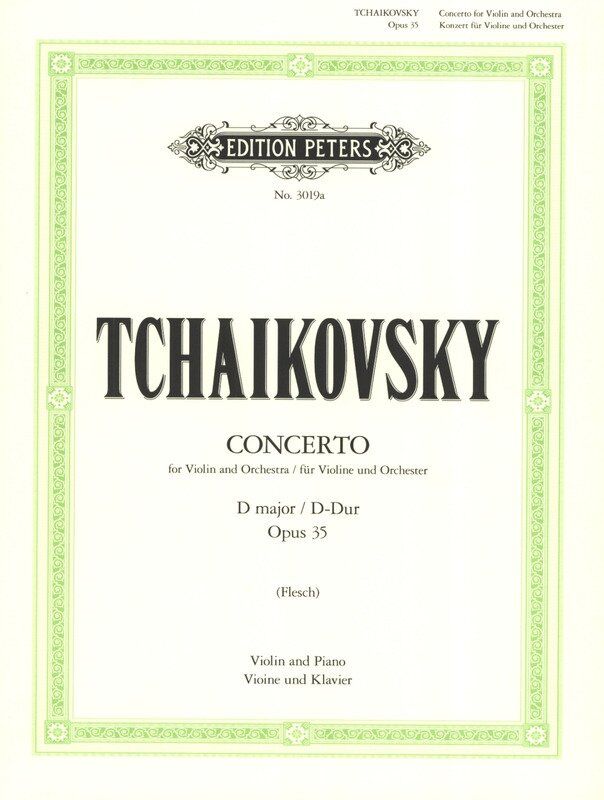 Tchaikovsky Concerto in D Op. 35 for Violin and Piano, Edition Peters, Grade 7+