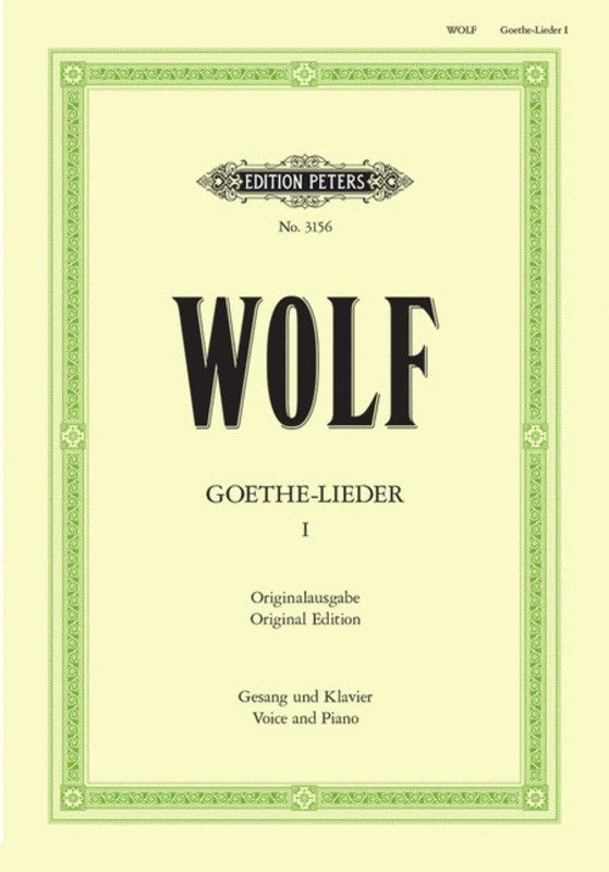 Goethe Lieder Book 1 Nos 1-11 Original Keys Ger (Softcover Book)