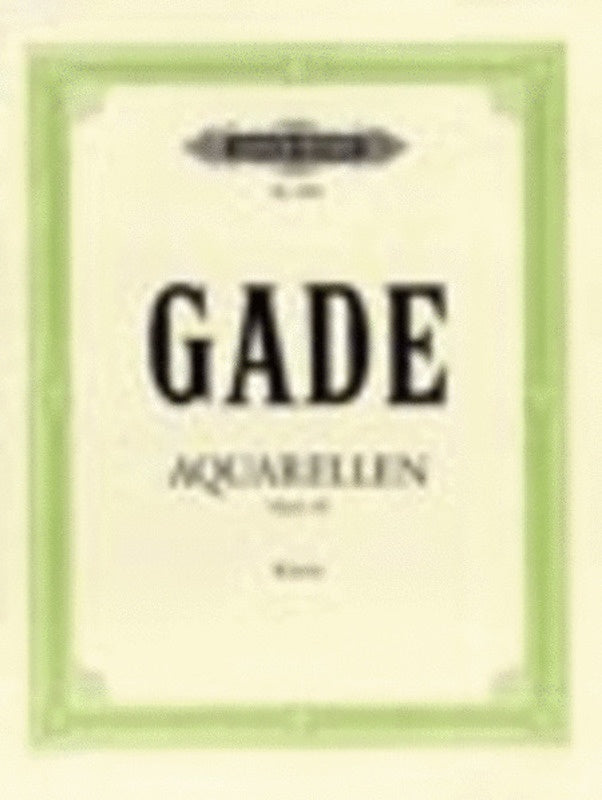Gade - Aquarelles Op 19 For Piano (Softcover Book)