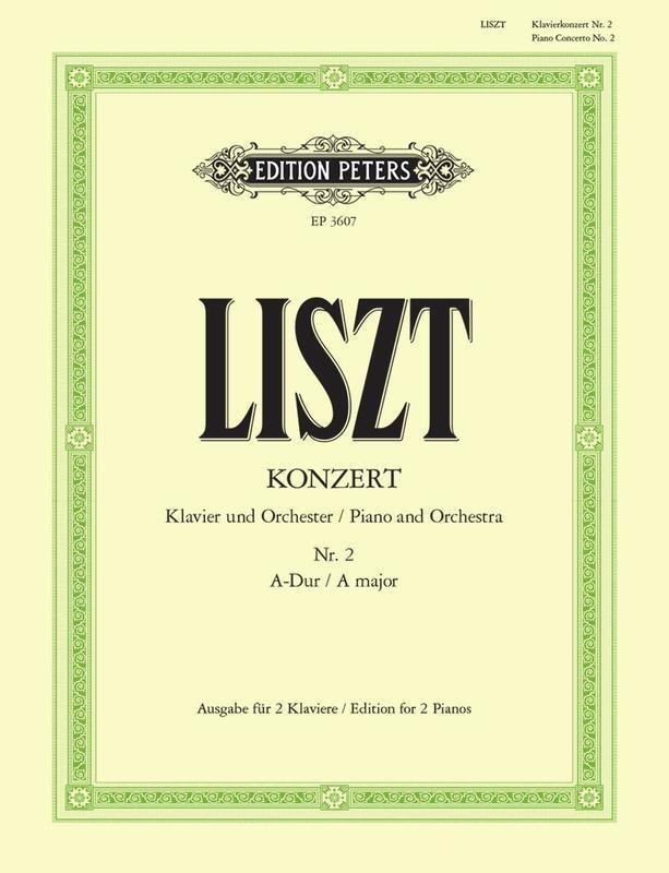 Liszt - Concerto No 2 A Maj 2Piano 4Hnd (Softcover Book)