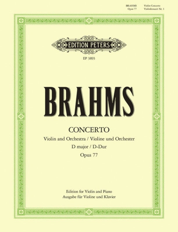 Concerto Op 77 D Violin/Piano (Softcover Book)