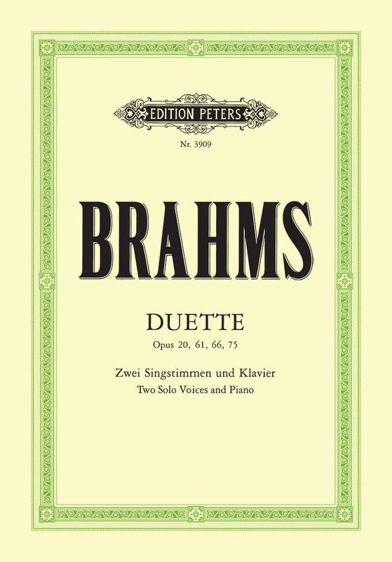 Brahms - 14 Duets For Soprano And Alto Softcover Book (Classical Vocal)