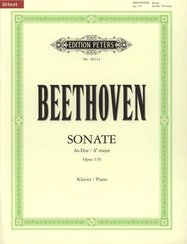 Beethoven: Sonata in A Flat, Op. 110 — Piano (Edition Peters)