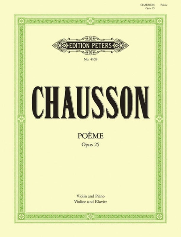 Poeme Op 25 Violin Piano (Softcover Book)