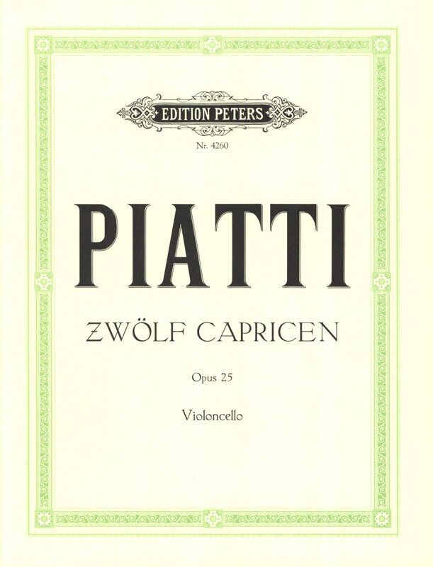 PIATTI 12 Caprices Op. 25 for Solo Cello by Edition Peters