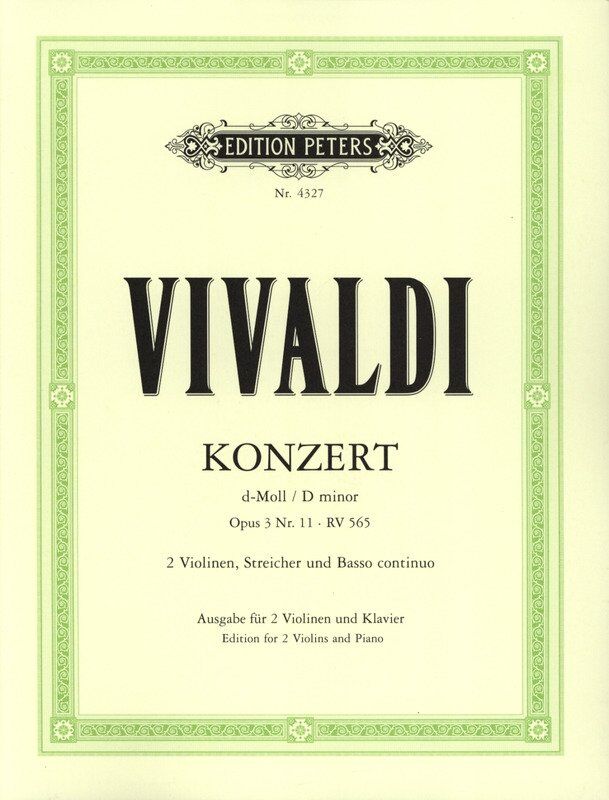 Vivaldi Concerto Grosso Op. 3 No. 11 for 2 Violins and Piano