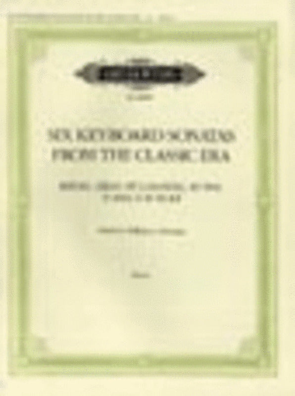 Keyboard Sonatas 6 From Classic Era (Softcover Book)