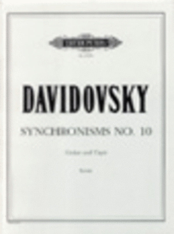 Synchronisms No 10 Solo Guitar Electronic Sounds (Softcover Book)
