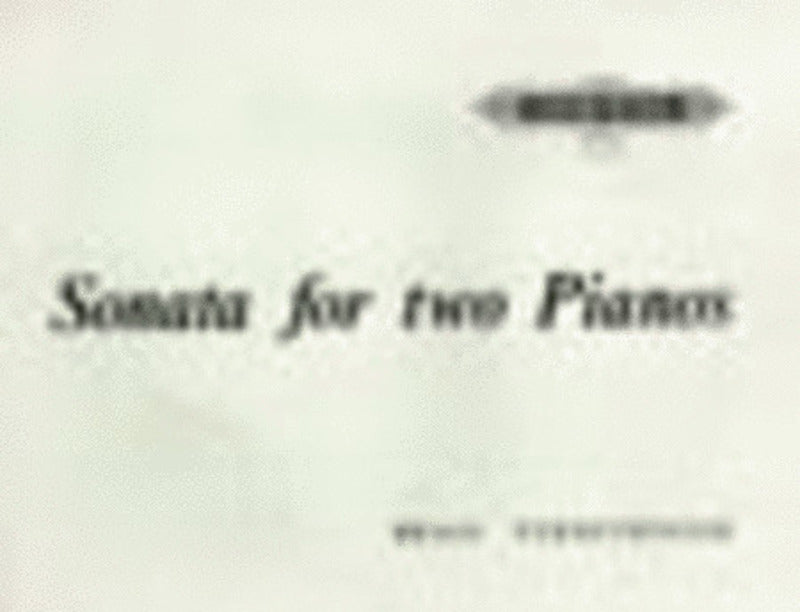 Sonata For Two Pianos 2P 4H (Softcover Book)