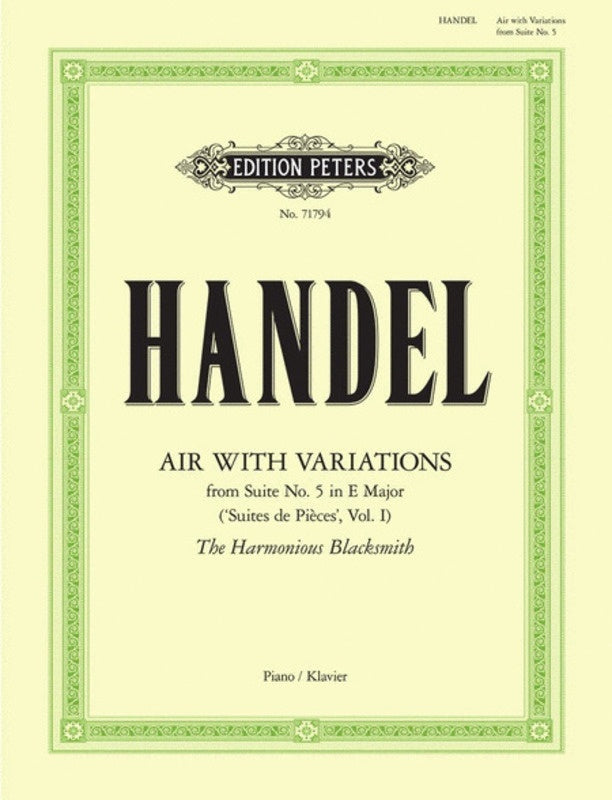 Air With Variations From Suite No 5 (Softcover Book)