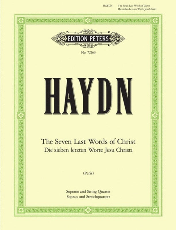 Seven Last Words Mezzo Sop And String Quartet (Softcover Book)