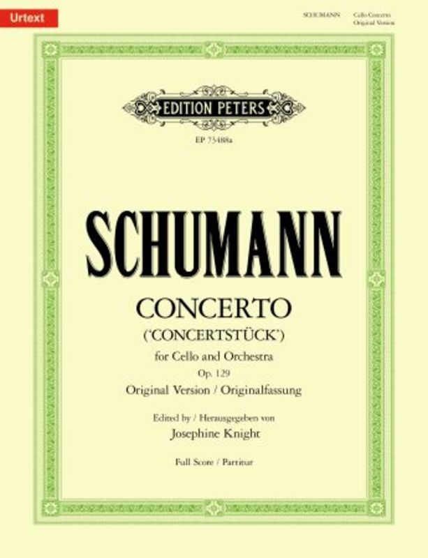 Schumann - Concerto Op 129 Cello/Orch Full Score