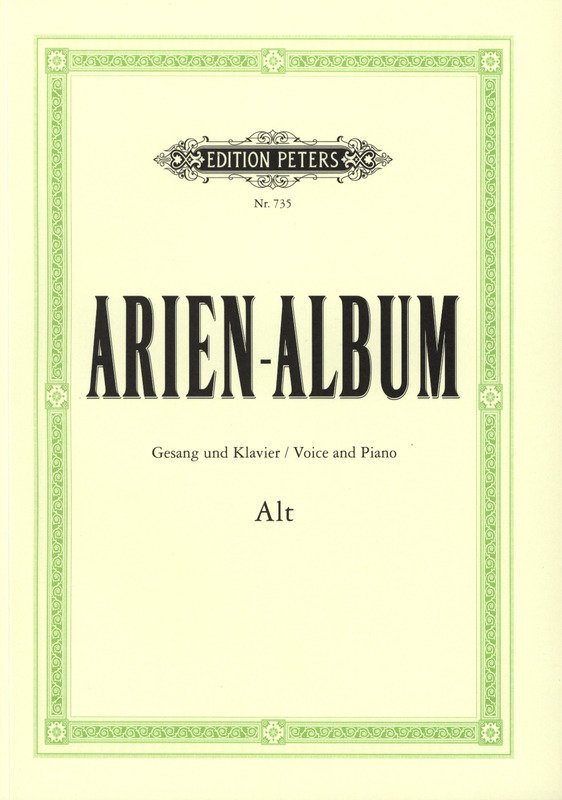 Aria Album for Contralto — Voice & Piano (Edition Peters)