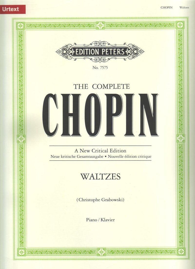 Chopin Waltzes New Critical Edition Urtext for Piano Solo by Edition Peters