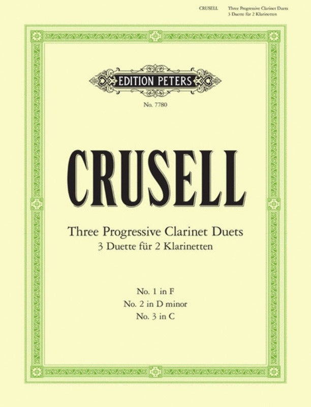 Crusell - 3 Progressive Clarinet Duets (Softcover Book)