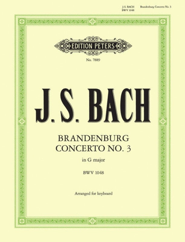 Brandenburg Concerto No 3 G Bwv 1048 (Softcover Book)