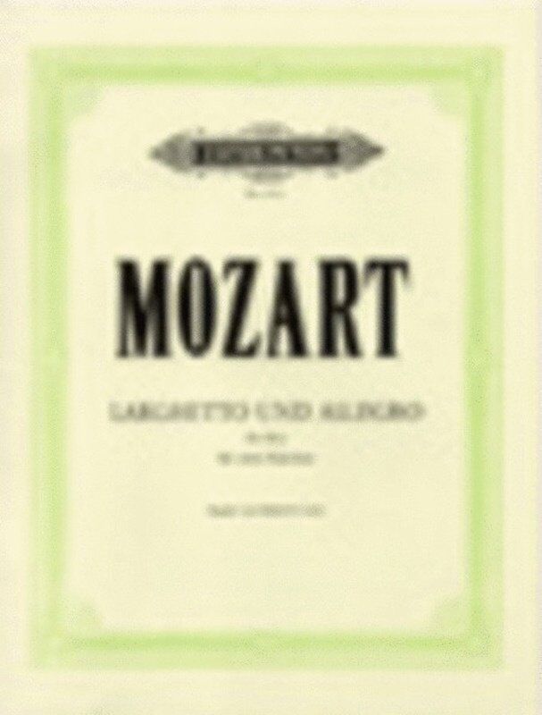 Larghetto and Allegro in E Flat for 2 Pianos 4 Hands by Mozart - Edition Peters