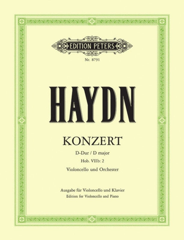 Concerto Hob 7B No 2 D Vc/Piano (Softcover Book)