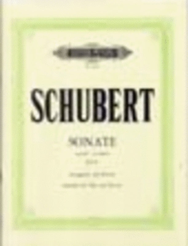 Schubert - Sonata A Min D 821 Arpeggione Viola/Piano (Softcover Book)