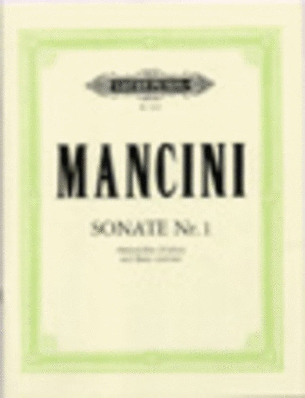 Sonata No 1 D Min Tre Rec/Piano Vc Ad Lib (Softcover Book)