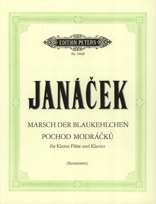 Janacek - Marsch der Blaukehlchen for Piccolo/Piano, Edition Peters, Flute, 1 Page