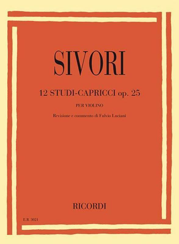 Sivori - 12 Studies-Caprices Op 25 Violin (Softcover Book)